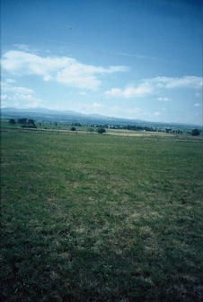 #1: view to the west with the Cantal mountains in the background