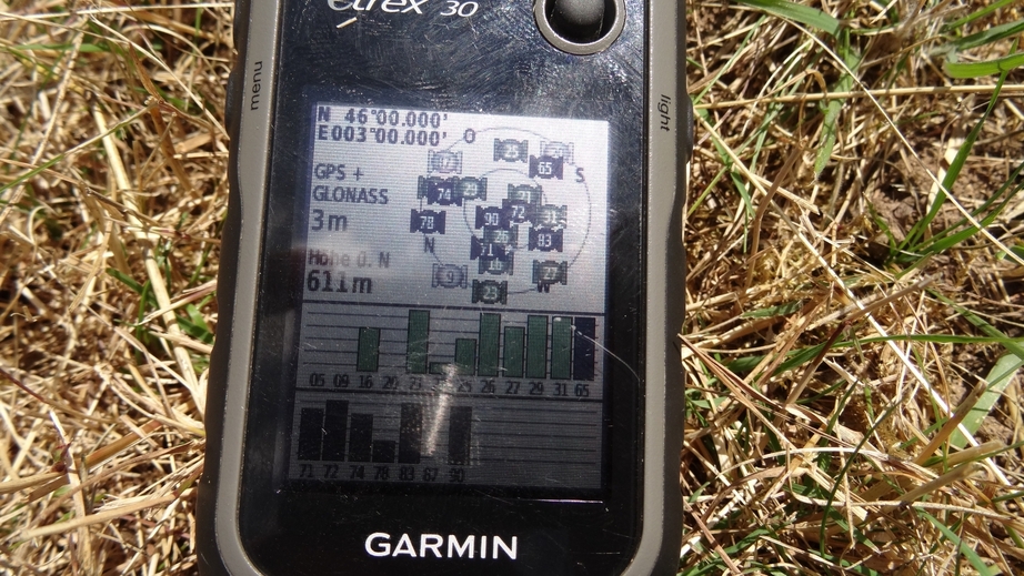 GPS reading at 46N 3E