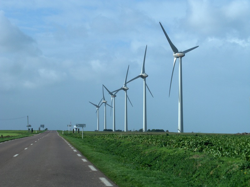 Winds farm between Veules-les-Roses and Saint-Valery-en-Caux on La Manche coast