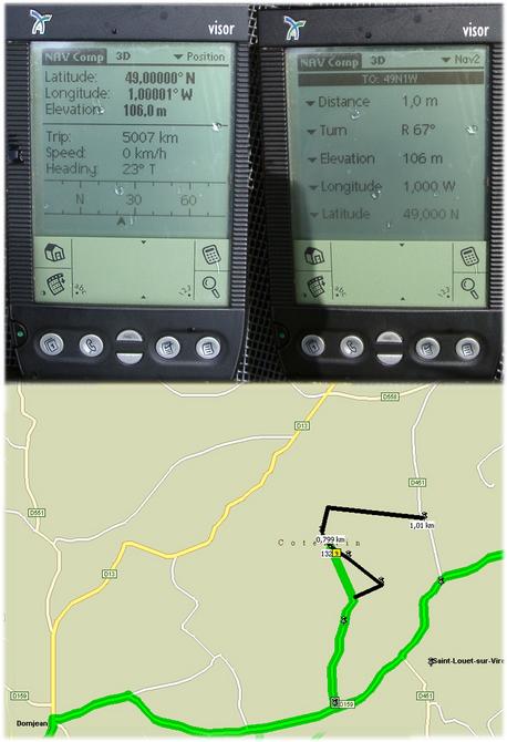 Map with GPS reading