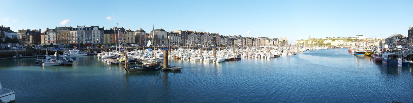 Panoramic view of Dieppe's port