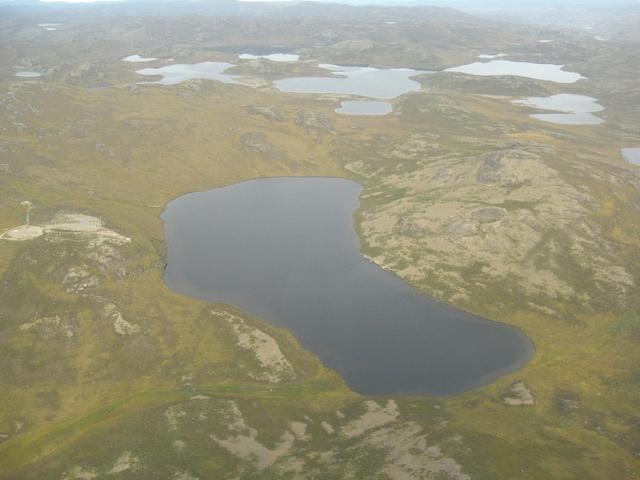 View west, the area seen from an airplane
