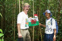 #4: Clark and Sangkot Rifai at the confluence with the flags of Indonesia and Wales