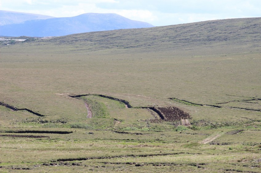 Peat cutting area in the south