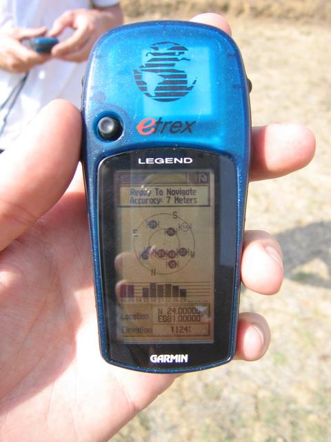 GPS showing the location 24.000N 81.000E