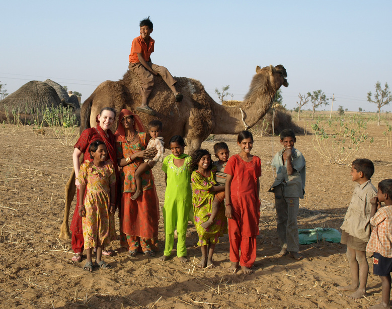 Candace With Local Residents & Camel