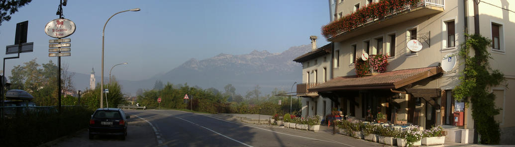 Lentiai panorama with hostel ‘Al Cavallino Rosso’