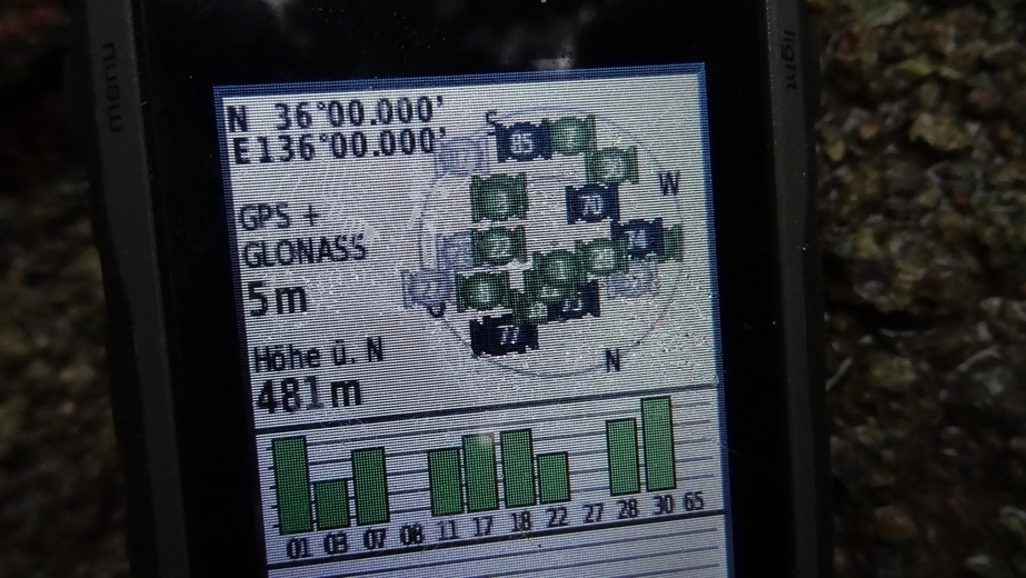 GPS reading at CP 36N 136E