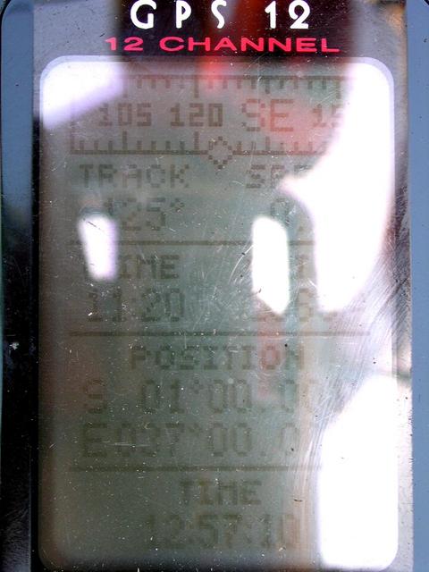 Picture of the GPS, with a reflected self portrait of the camera