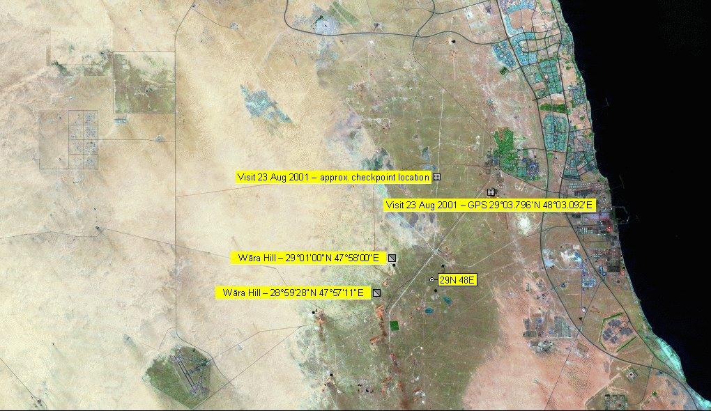 Satellite image of the region