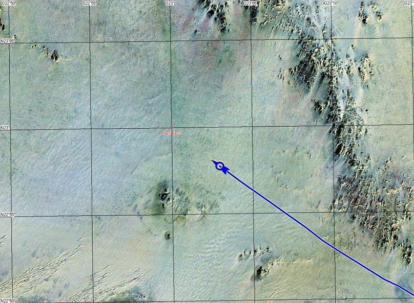 Satellite map used for navigation