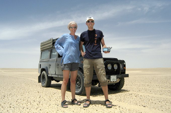 Conny and Martin in front of the Landy