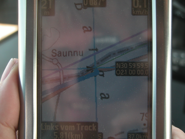 The position on the GPS