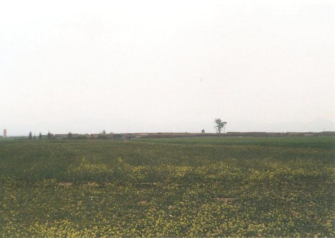 View towards south from Confluence. The houses of the village Duwwār al-Grū are only 500 m away