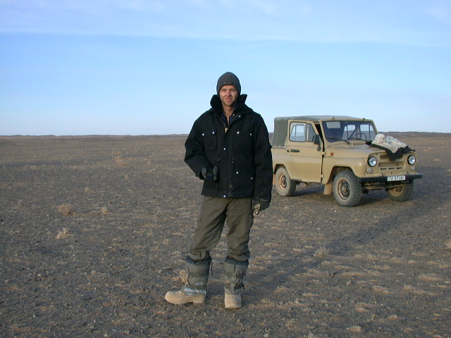 Rugged up against the Mongolian cold