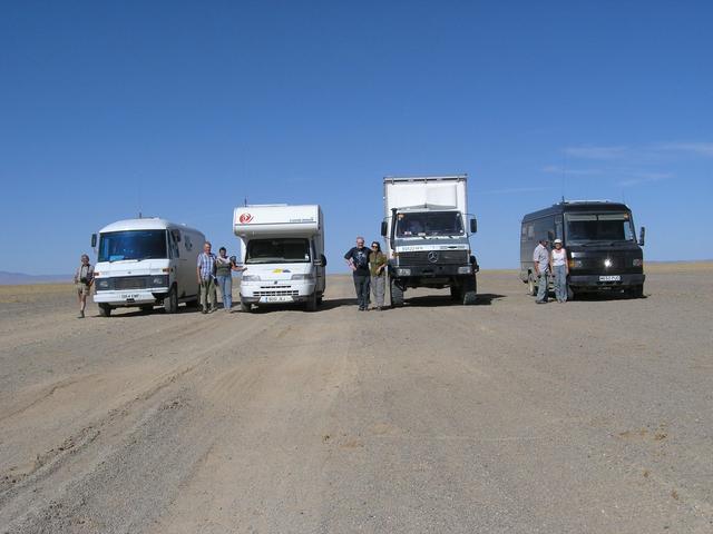 The group of four campervans.