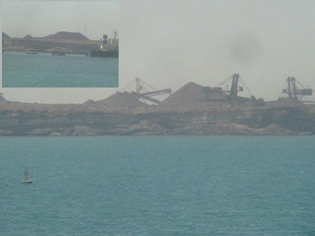 Iron ore ready to be shipped from Nouadhibou in all over the world