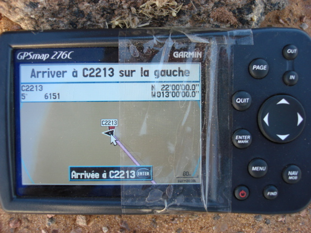 Photo of the GPS at the point