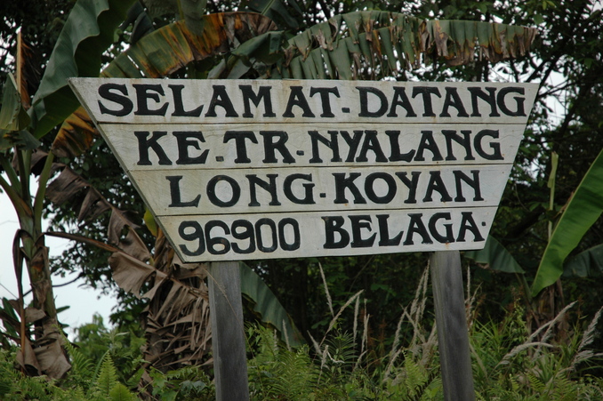 Sign for Long Koyan longhouse