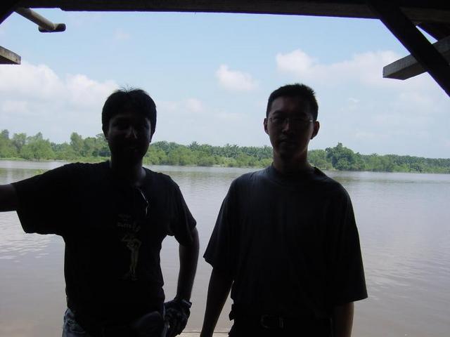 Myself and Andrew, with Sg Perak and the confluence in the background