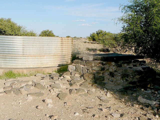 German well next to dam