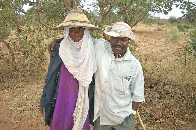 Ecologist Larwanou Mahamane poses with a local herder