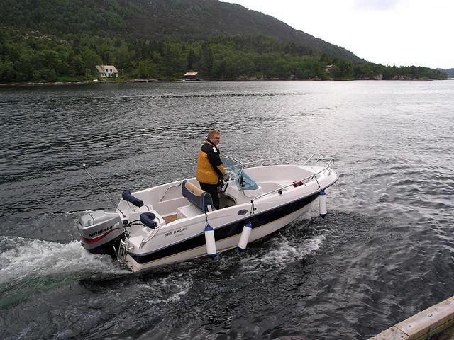 Per Vold and his water taxi