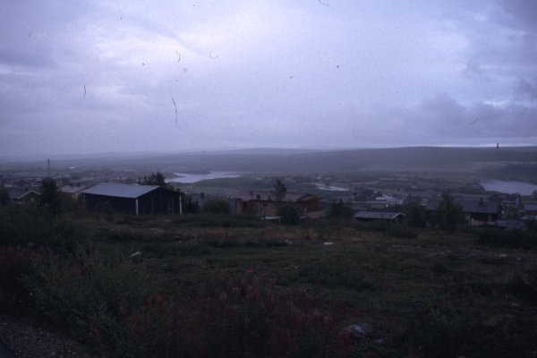About 3 km east from the Point – City of Kautokeino in rainy weather