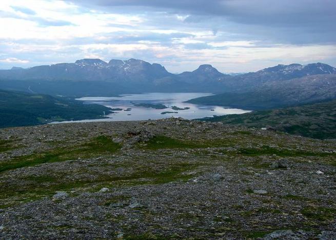 Beautiful Fjell - summit view exactly on 70° latitude