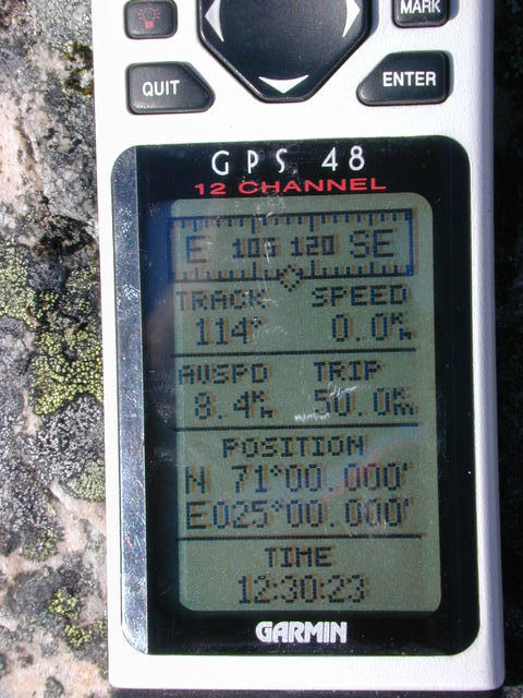 A photo of the GPS for proof.