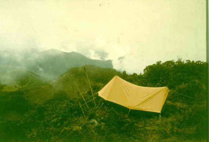 My tent on Mt Yelia