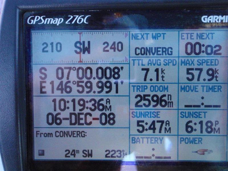 GPS Screen Shot near Confluence after drifting