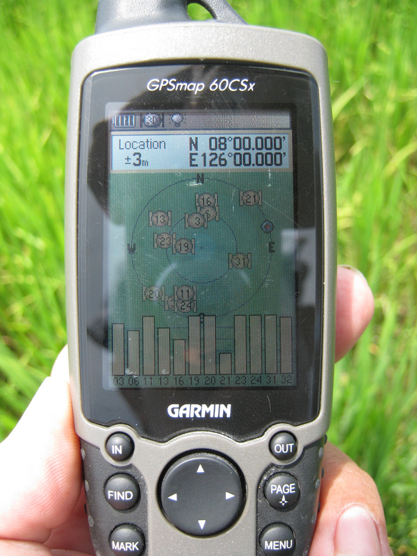 GPS reading on the spot