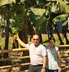 #8: Touching the Cavendish variety banana at TADELCO, the biggest banana plantation owned by Floreindo