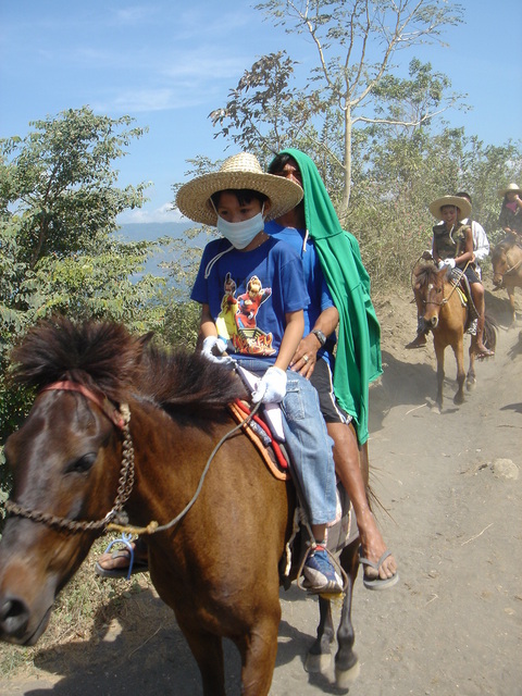 Cowboys on the trail up.