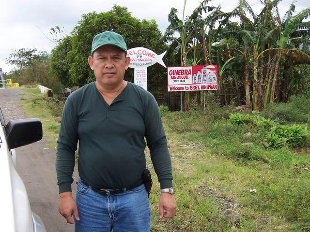 Rudy at Boundary of Barangay Hinipaan.