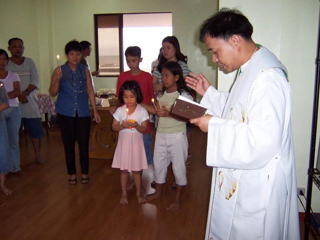 House Blessing in Calbayog, Samar two days after the attempt.