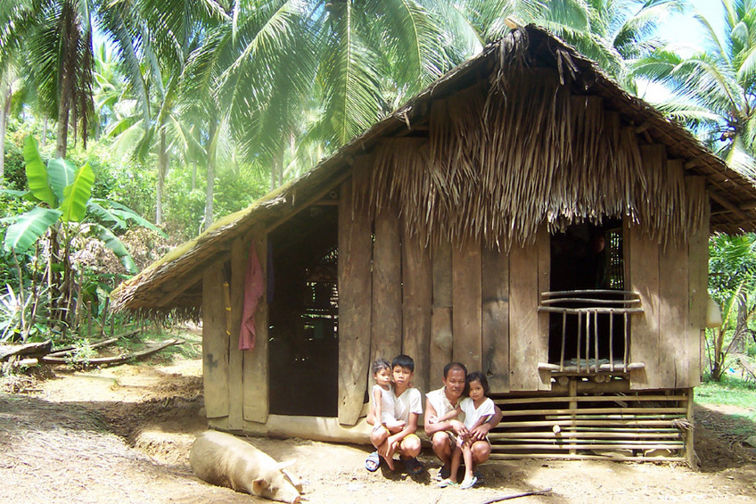Rafael Family and hut nearby