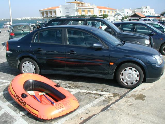 My rental car and my Rubber Raft