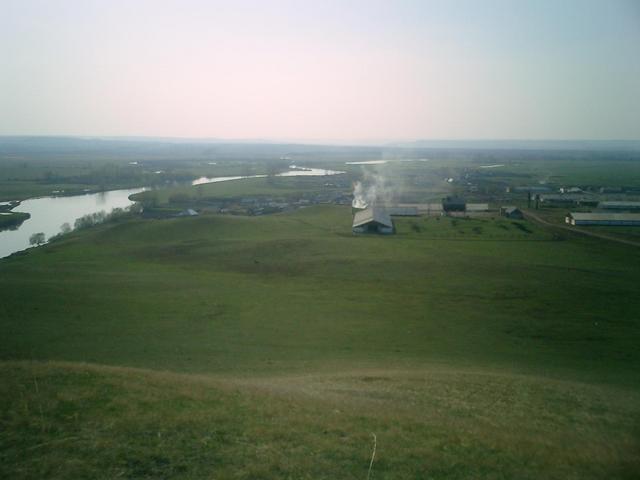 Village Churayevo view from nearby hill