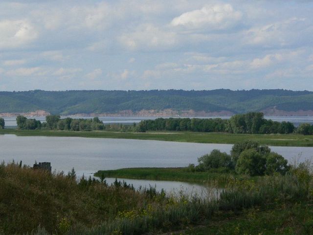 Volga river near the Bulgary, 10 km wide