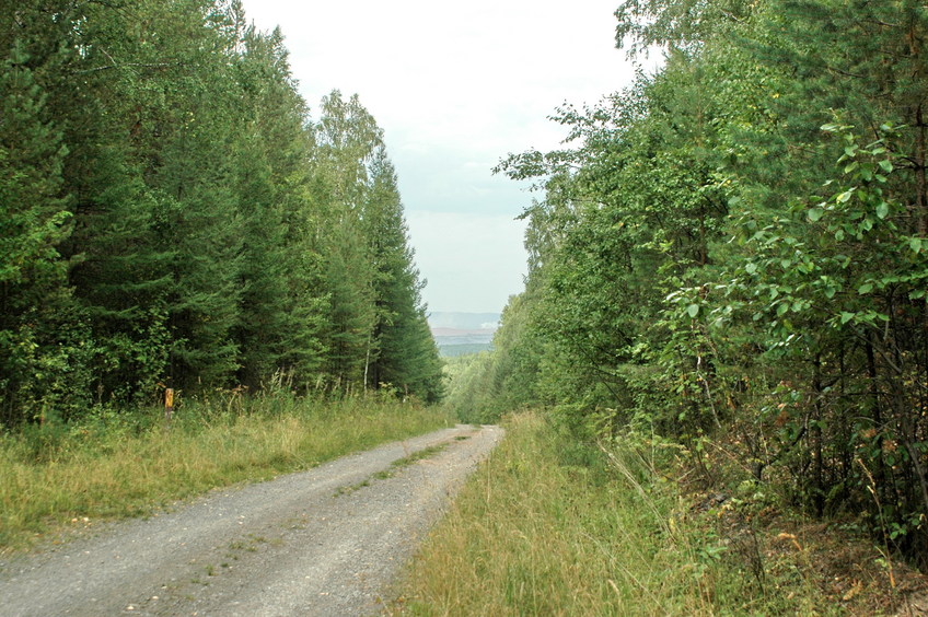 The road towards Satka town/Вид по дороге в сторону Сатки