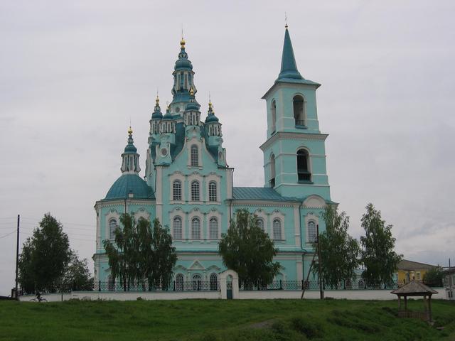 The Orthodox temple in Nizhnaya Sinyachikha