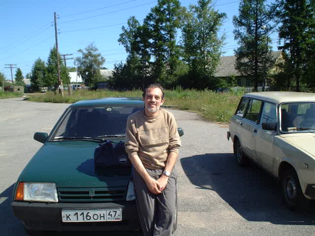 Captain Peter and his Lada borrowed from a friend