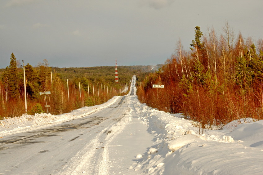 The road from Agirish to Yugorsk / Выезд из Агириша в Югорск