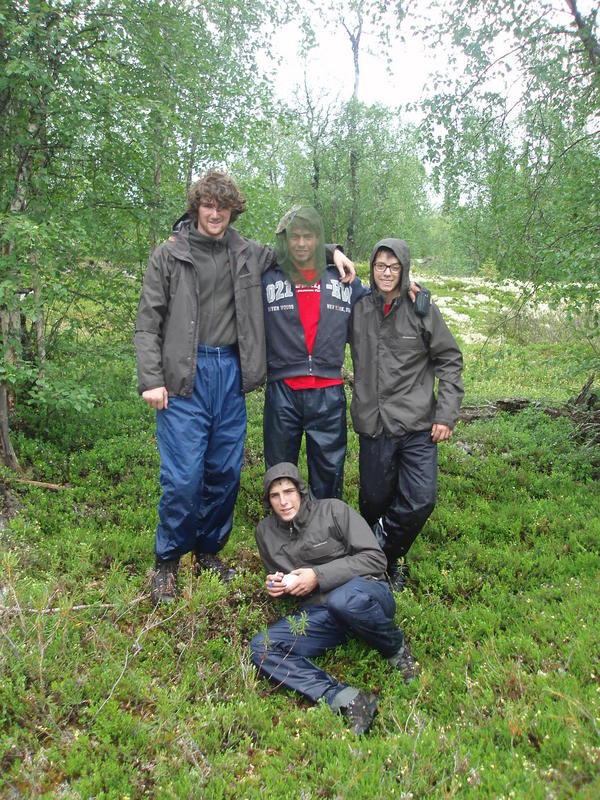 Lawrence, Dick, Thibault, Sebasien at the confluence (Aleksandr taking photo!)