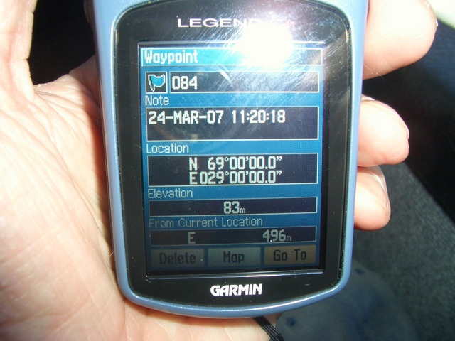 GPS registration at the closest to the confluence point