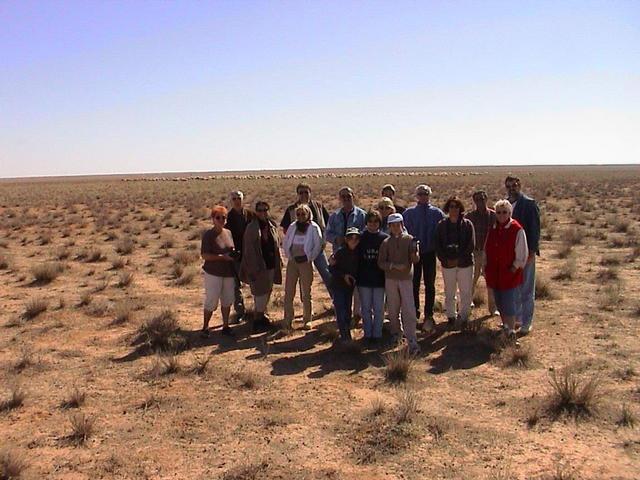 Our group in front of a herd of sheep