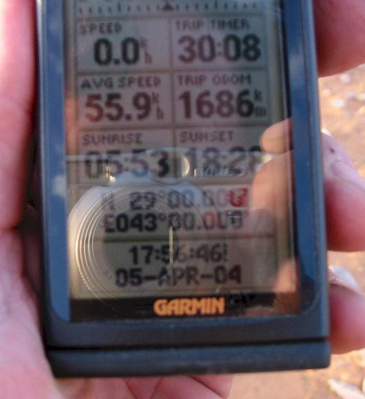 Another bad photograph of the GPS.