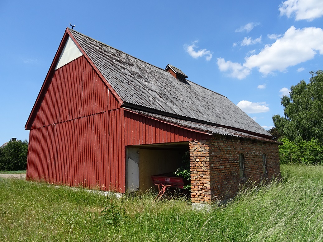 Red barn of the abandoned farm